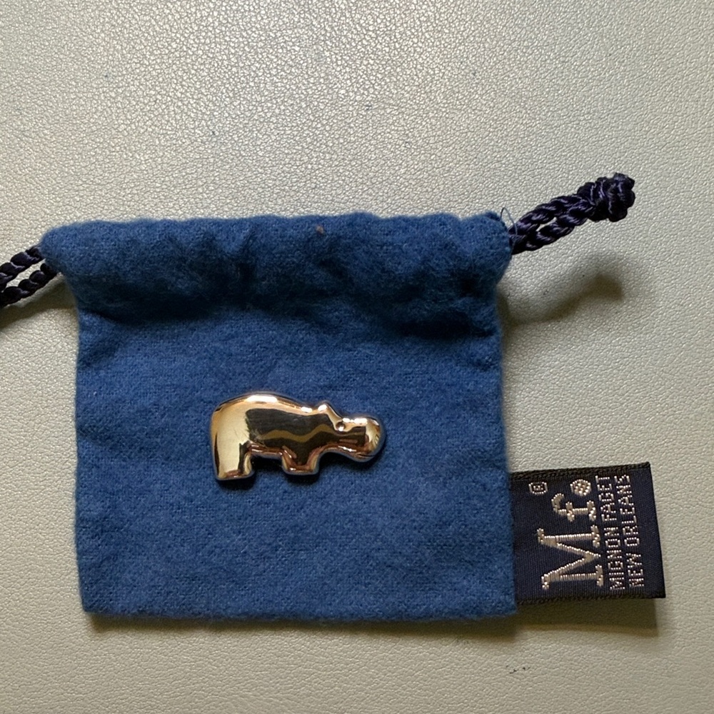 Mignon Faget Silver Hippo Pendant